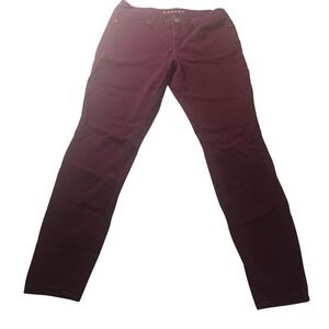 Hannah Cigarette Skinny H142MA-BGD Womens Size 0 Burgundy Stretch Pants